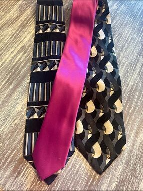 Men's Fuchsia Satin Tie - Classic Solid Neckwear